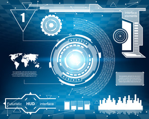 Obraz premium Abstract future, concept vector futuristic virtual graphic touch user interface HUD.