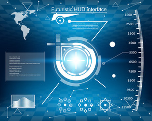 Abstract future, concept vector futuristic virtual graphic touch user interface HUD.