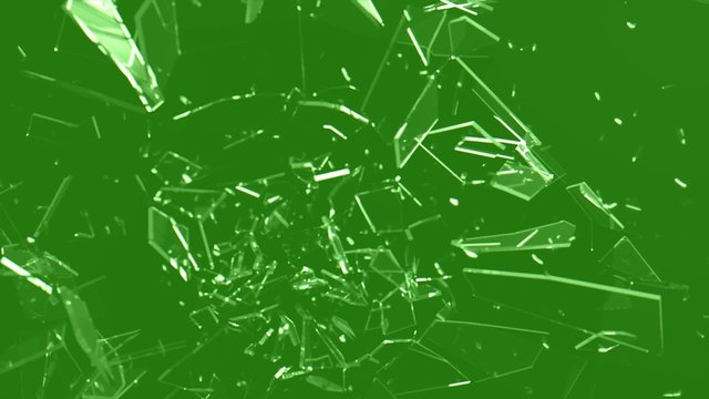 Glass Breaking - Green Screen