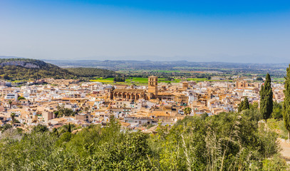 Fototapeta na wymiar Spain Majorca Panorama Old Town Felanitx