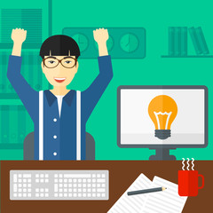 Man working at office.