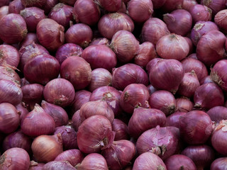 Oignons rouges au marché, Athènes, Grèce