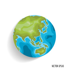 Earth. Vector illustration.