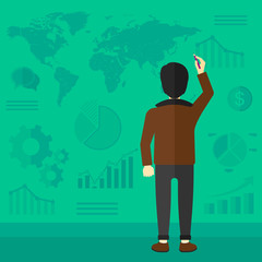 Businessman presenting report.