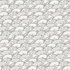 Fototapeta premium Vector Muffins Seamless Pattern. Cakes, Sweets.