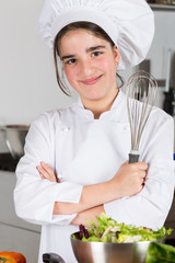 Teen girl in the kitchen