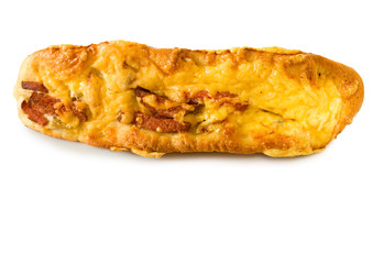 bread with sausage and cheese