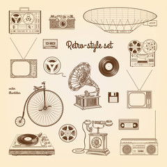 Retro style set
