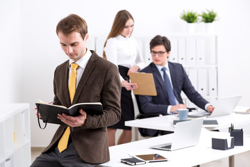 Businessman in office