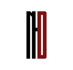 ND initial logo red and black