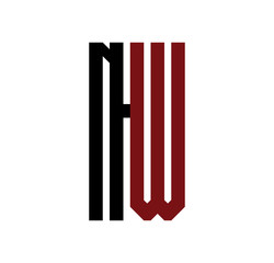 NW initial logo red and black