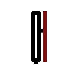 QI initial logo red and black