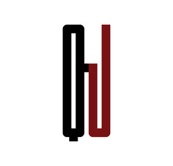 QJ initial logo red and black