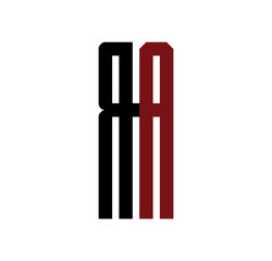 RA initial logo red and black