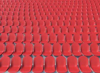 Naklejka premium Red plastic seats