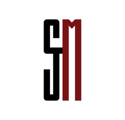 SM initial logo red and black