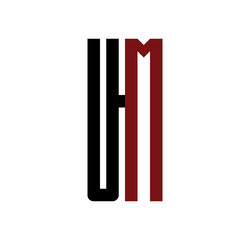 UM initial logo red and black