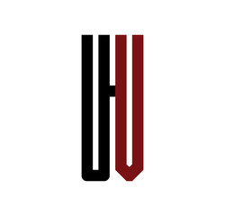 UV initial logo red and black