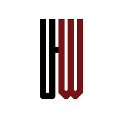 UW initial logo red and black