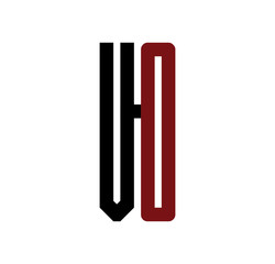VO initial logo red and black
