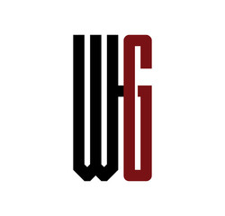 WG initial logo red and black
