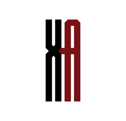 XA initial logo red and black