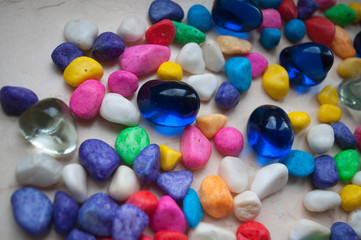 Fototapeta na wymiar Colored stones for Spa,