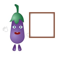 Eggplant and frame