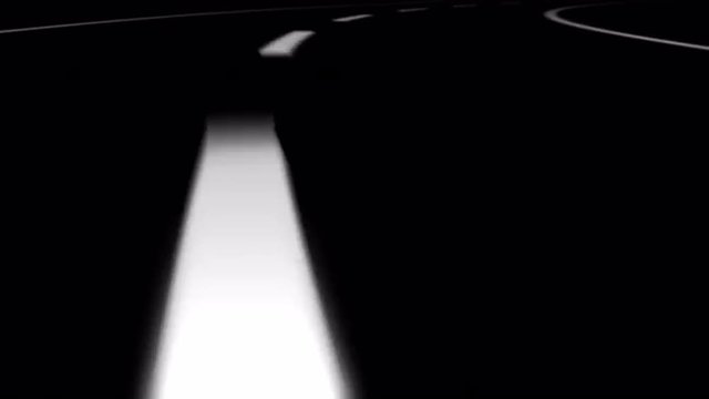 Roadtrip at night. 
3D vector animation of a roadtrip on an empty road at night.
