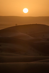 Sunset over the dunes, Morocco, Sahara Desert - 106345632