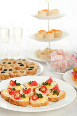 Set of cold snacks, closeup