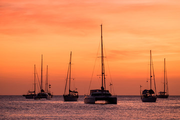 Boat sunset