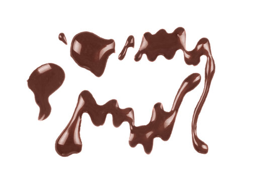 Milk chocolate syrup splash