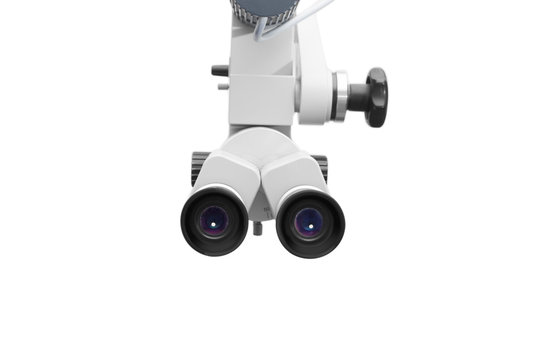 Ear microscope on white background