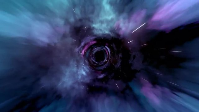 Wormhole straight through time and space, and millions of stars.
 
Warp straight ahead through this blue purple science fiction wormhole!