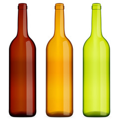 Wine bottles set