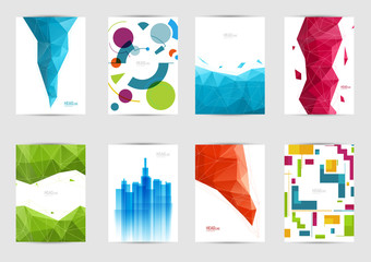 Set of templates covers for flyer, brochure, banner, leaflet,  book.