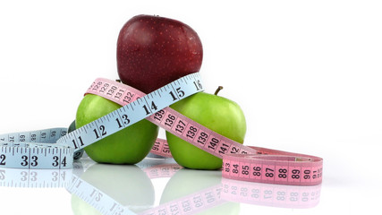 Apple and Measurement Fit Life Concept