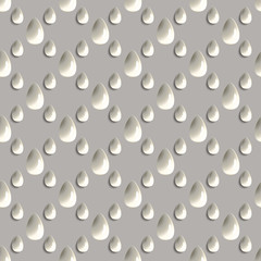 Seamless pattern with drops. Vector background. Monochrome texture suitable for fabric, wallpaper, web.