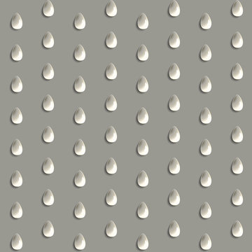 Seamless pattern with drops. Vector background. Monochrome texture suitable for fabric, wallpaper, web. © SMSka