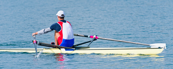 Sports rowing, panoramic