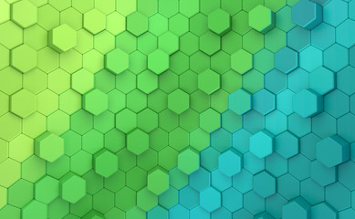 Fototapeta na wymiar Abstract of hexagons random level color background. 