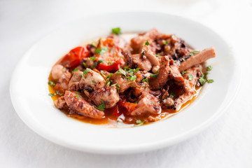 Galician style octopus with olive