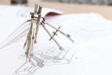 Technical drawing compass