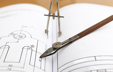 Technical drawing compass