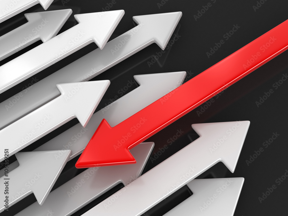 Poster 3d arrows. image with clipping path
