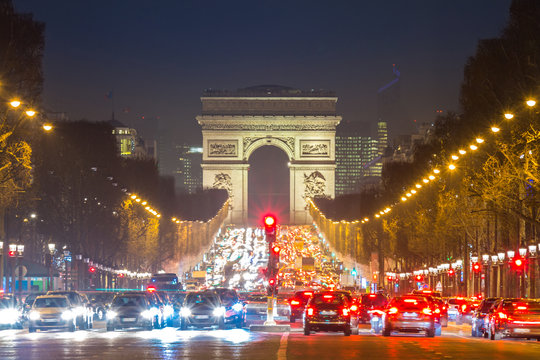 Arc of Triomphe Champs-Elysees Paris France