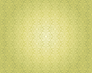 Green vintage wallpaper repetitive background design pattern