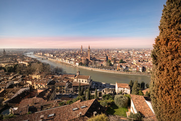 Obraz premium Panorama of Verona (Italy).