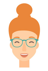 Cheerful woman experiencing euphoria.